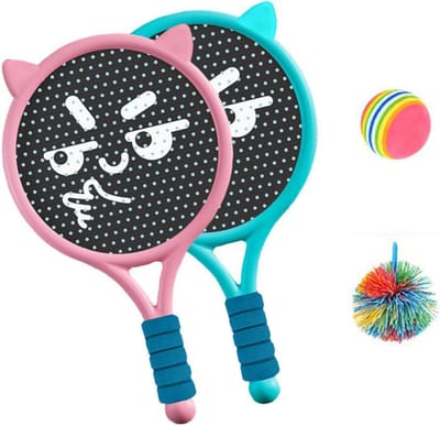 Sport Rackets Set - Buitenspeelgoed Set - Actief Spelen - Veelzijdige Bal Opties - 39 x 22.5 cm - Meerdere Kleuren