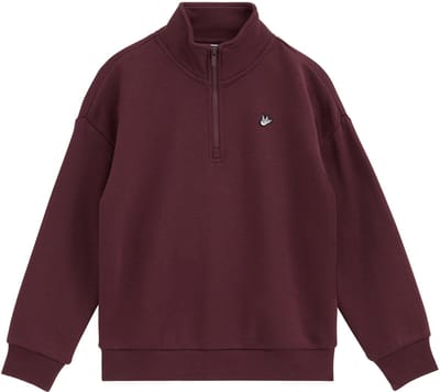 WE Fashion Jongens sweater met quarter-zip en embroidery