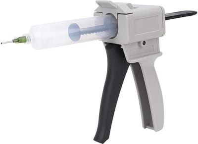 Allecto - Dispenserpistool - Epoxylijmpistool - Lichtgewicht en ergonomisch - Zwart - Drukpistool - Perfect voor precisiewerk - Geschikt voor diver...