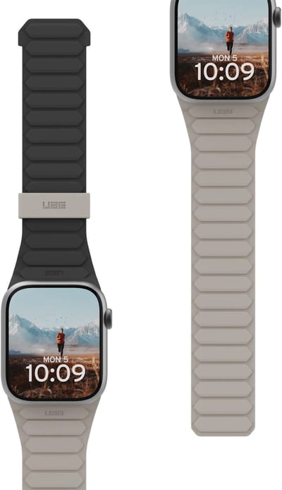UAG Pathfinder Omkeerbaar siliconenbandje voor de Apple Watch | 44/45/46/49 mm - Black Titanium