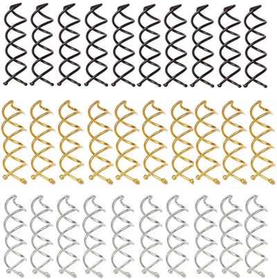 Haarspelden Set - 30 stuks - Spiraalvormig Haarspeld - Spiraalhaarspelden - Haarclip - Knot - Haarspeld - Roterende Haaraccessoires - Spiraalvormige haarspelden - Hairstyling accessoires - Voor haarstyling - Geschikt voor verschillende kapsels