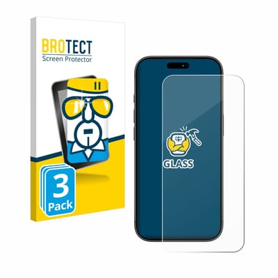 BROTECT - Glas Screenprotector voor Apple iPhone 17 Pro - Gehard Beschermglas 9H 3 Stuks