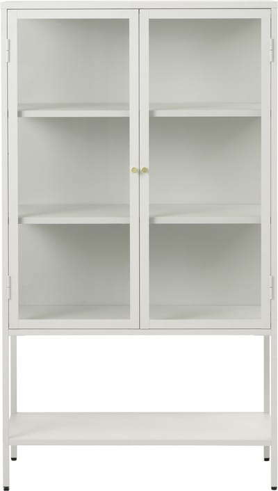 Vitrinekast Carmel Metaal Wit - 3 Planken - Gewicht 44kg - 160x90x40cm
