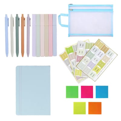 Virtubuy - Complete Bijbelstudieset - Bijbelmarkeerstiften - A5 Notitieboek - Bijbelregister - Pennen en draagtas - Geschikt voor Bijbelstudie en ka...