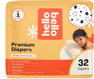 Premium Wegwerpluiers Maat 1 voor Pasgeboren Baby's - 32 Stuks, Hypoallergeen en Lekvrij