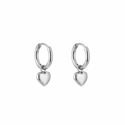 Michelle Bijoux Oorhangers tiny heart Zilver