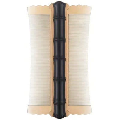 1 pièce de peigne en bambou, peigne à poux, dents ultra denses double face, épaissi et dense pour éliminer les pellicules et le peigne à poux noir