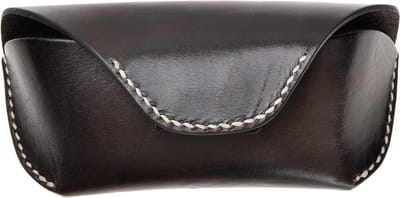 Unisex Semi Hard Echt Lederen Brillen Case met Riemlus voor Receptbrillen en Zonnebrillen, Duurzaam en Stijlvol Accessoire