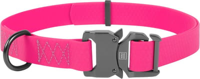 WAUDOG Waterproof Halsband - Collartex - Metalen Fastex Sluiting - Roze - Breedte 15 mm - Nekomtrek 20 - 40 cm (GELIEVE ALVORENS BESTELLEN OPMETEN)