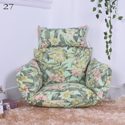 Housse de coussin pour chaise suspendue, grande housse ronde pour chaise Papasan, vide (Pas de remplissage) Housse de coussin pour chaise longue de jardin as shown