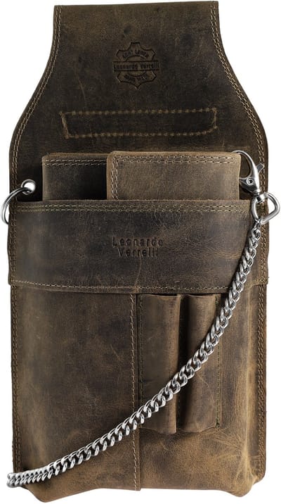 Leonardo Verrelli Leonardo Verrelli unisex portemonnee leren kelnersportemonnee,