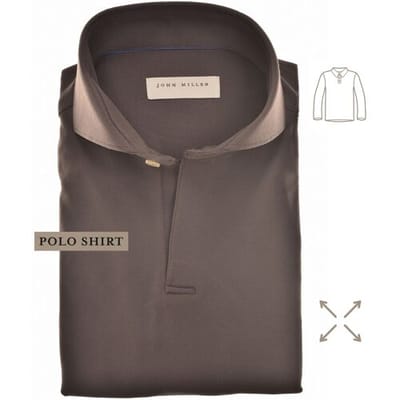 John Miller Polo Hyperstretch Performance V-Neck Donker Bruin / male
