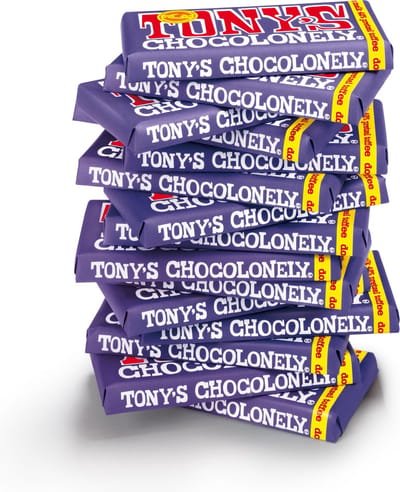 Tony's Chocolonely Chocolade Reep Donkere Melk Pretzel Toffee 15 x 180 gram Chocola