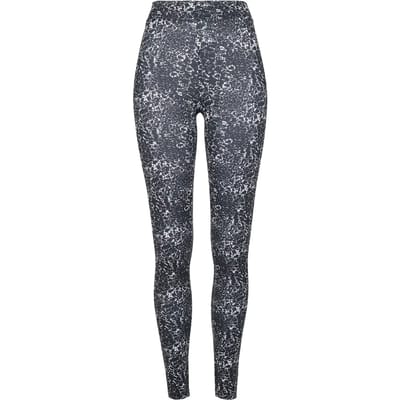 Urban Classics - AOP Legging - XS - Zwart/Wit