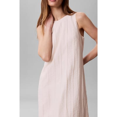 Calvin Klein Viscose Sheer Stripe Dress Mother Of Pearl Taglia: XS | Maxi abiti Outlet | Donna | Bianco