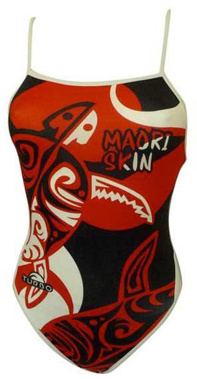 Turbo Maori Skin Tattoo Zwemkleding Rood,Zwart L Vrouw