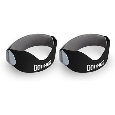 Genouillères à coussinets de pression Sangle rotulienne 1 pièce/2 pièces Réglages réglables Genouillère de sport Support rotulien à pression douce Genou du sauteur M gray