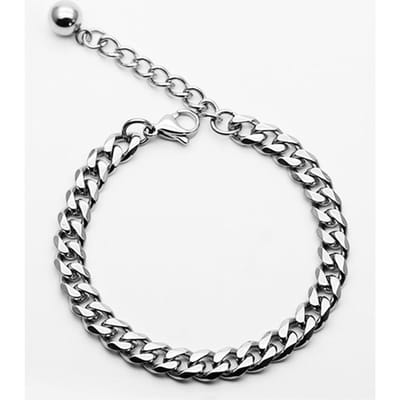 Titanium Stalen Armband Zes-zijdige Magische Ketting Heren Europese en Amerikaanse Roestvrijstalen Mode Armband Nieuwe High-end Sieraden 5mm18cm+5cm