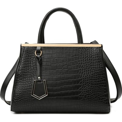 Handtas met krokodillenpatroon Damestas Nieuwe stijl Mode Tas met grote capaciteit Crossbody damestas black