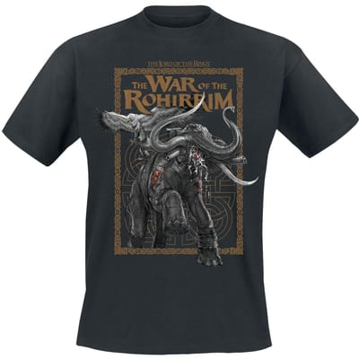 The Lord Of The Rings T-shirt - Die Schlacht der Rohirrim - Rabid Mumak - S tot M - voor Mannen - zwart