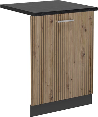 Vicco R-Line Vaatwasserfrontpaneel – 60 cm, WB Antraciet Artisanaal eiken