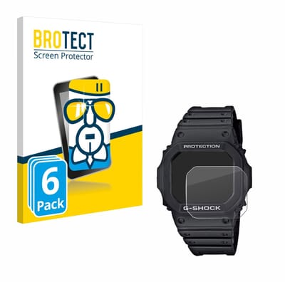 Screenprotector 6 Stuks voor Casio G-Shock GW-M5610-1ER Beschermglas transparant