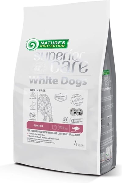 Nature´s P White Dog Junior 4kg Graanvrij Met Witte Vis
