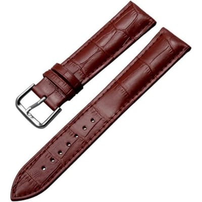 Echt lederen horlogeband 12 mm-22 mm horlogebanden Horlogeband Horlogebanden Hoge kwaliteit Zwart Wit Rood Bruin 16mm bruin