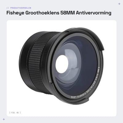 Dailygoods- Groothoeklens 0.35X - Fisheye Lens - Anti-vervorming - Duurzaam Metaal - Breder Gezichtsveld - Geschikt voor SLR/DSLR Camera