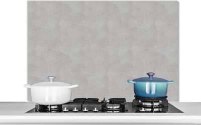 Spatscherm keuken 100x65 cm - Kookplaat achterwand Steen - Patronen - Beton print - Muurbeschermer - Spatwand fornuis - Hoogwaardig aluminium