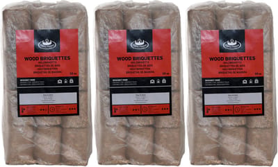 3x zakken houtbriketten 10 kilo voor kachel/openhaard - Hout - Houtbriketten geperst