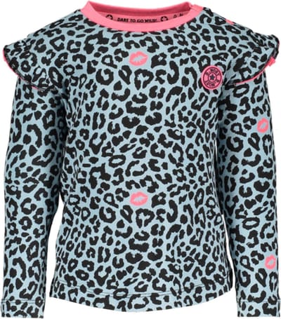 B.Nosy Meisjes Longsleeve - panther kiss - Maat 74
