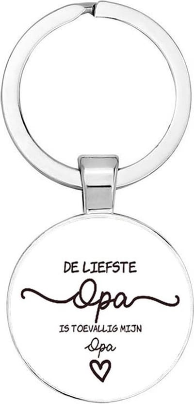 Akyol - De liefste opa Sleutelhanger - liefde - de liefste opa - familielid - cadeautje voor opa - familie - beste ooit - cadeau - verjaardag - kado - geschenk - gift - verrassing - liefste ooit - 2,5 x 2,5 CM