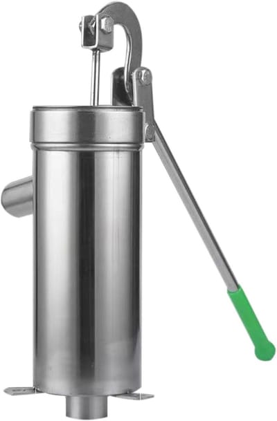 Handpomp - Waterpomp Zuigpomp - Water Verpompen - Roestvrij Staal - 1500 g - Zilverkleurig