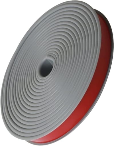 U-vormige randbescherming - Meubelband zelfklevend - Meubels afwerken - Zachte rubberen rand - 5 meter lengte - Grijs