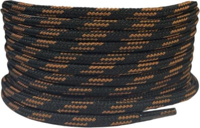 Wandel-/Bergschoen veters Zwart/Bruin 90cm - Rond