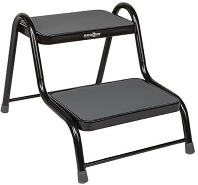 Brunner King Dubbel Opstapje - Zwart - Stalen Opstapje voor Camper & Caravan - Met Antisliprubber - 150 kg Draagkracht