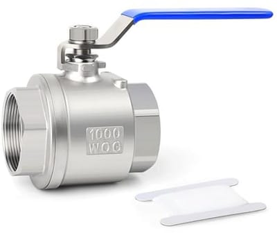 3/4 Inch FBSP Kogelkraan van Roestvrij Staal voor Zwaar Gebruik met Blauwe Handgrepen