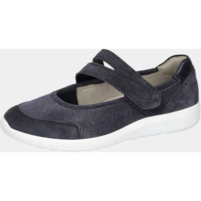 Ballerina's met klittenbandriempjes - marine - Gr. 36 van Goldner Fashion