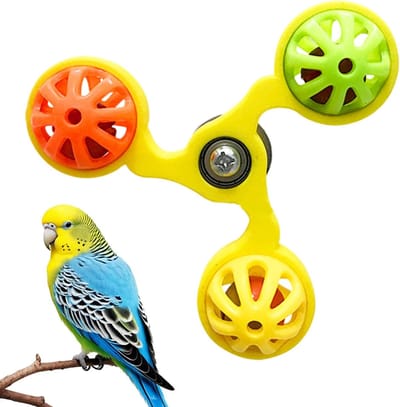 Hangend Speelgoed voor Kleine Vogels - Houten Stukken met Touw en Kralen - Kauwspeeltuin voor Parkieten en Cockatiels - Klim- en Bijtspeeltuin voor Vogelkooi - Activiteitsspeeltuin voor Vermaak en Stimulatie
