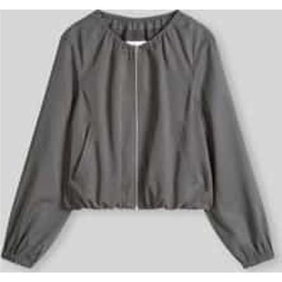 Loose fit jack van mix van lyocell en linnen