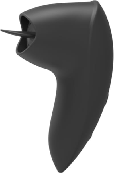 Cupitoys® Vibrator met tong - 8cm - Zwart - 12 standen - Vibrators voor vrouwen en mannen - Sex toys voor vrouwen en mannen