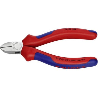 Knipex 76 05 125 Elektronica en fijnmechanica Zijkniptang Met facet 125 mm