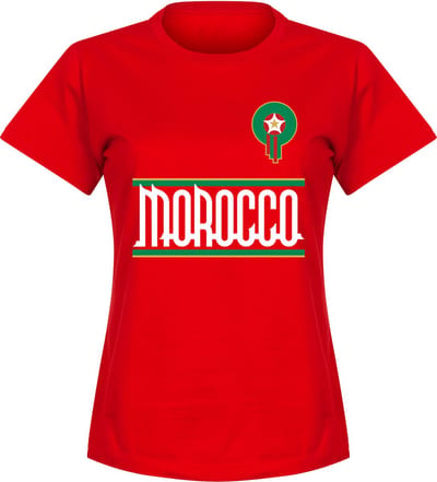 Marokko Dames Team T-Shirt - Rood - S