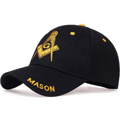 Unisex Gemiddelde Klep Mason Borduurwerk Baseballpetten Lente Herfst Buiten Verstelbaar Casual Petten Zonbescherming Pet zwart