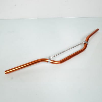 Guidon aluminium orange Ø22mm L800mm pour moto cross enduro 50 à boite Neuf