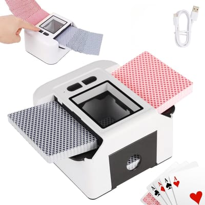 RWB® Kaartschudmachines - Kaartschudmachine - Schudmachine - Wit - ‎14cm x 17cm x 8cm