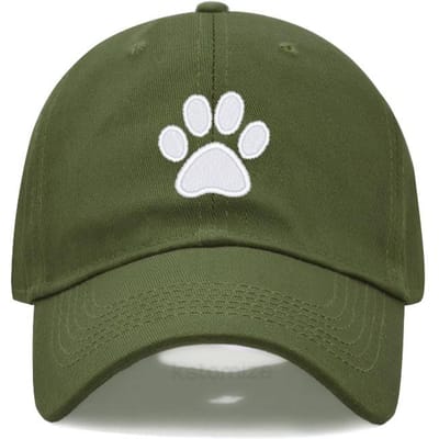 Casquette de Baseball Brodée Patte de Chien Pour Femmes Hommes Mode Réglable Coton Lavé Casquette Papa Unisexe Casquettes de Golf Classiques brown