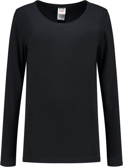 Tricorp T-shirt Lange Mouw Dames 101010 Zwart - Maat L