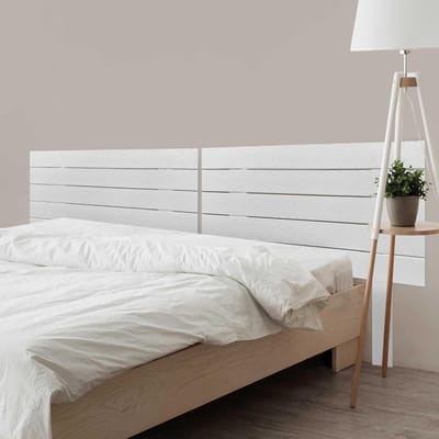 Hoofdbord Hout MDF - Bed hoofdbord - Slaapkamer Decoratie - Gerecycled Materiaal - 180cm Breed - Massief Wit